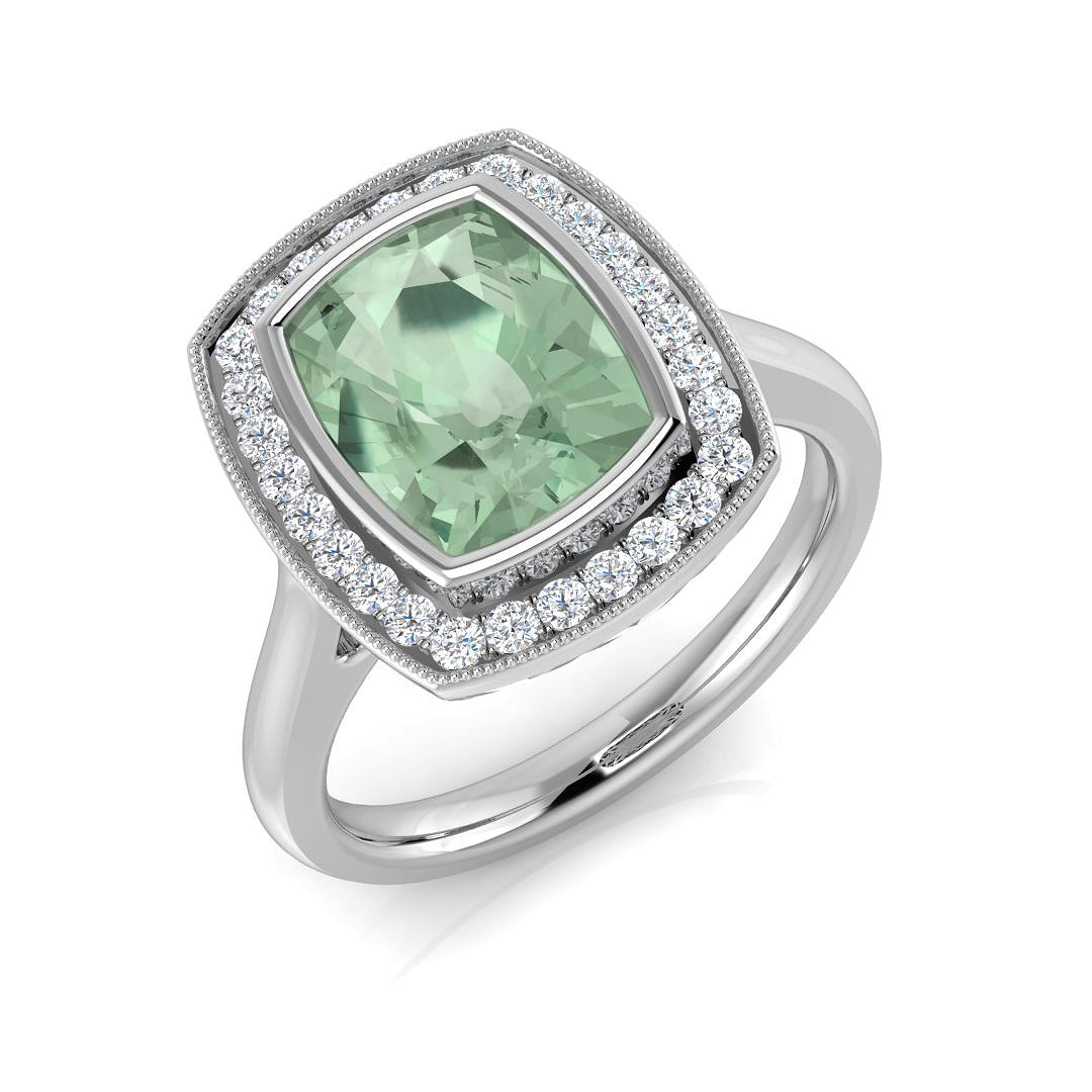 Cushion Gemstone Ring