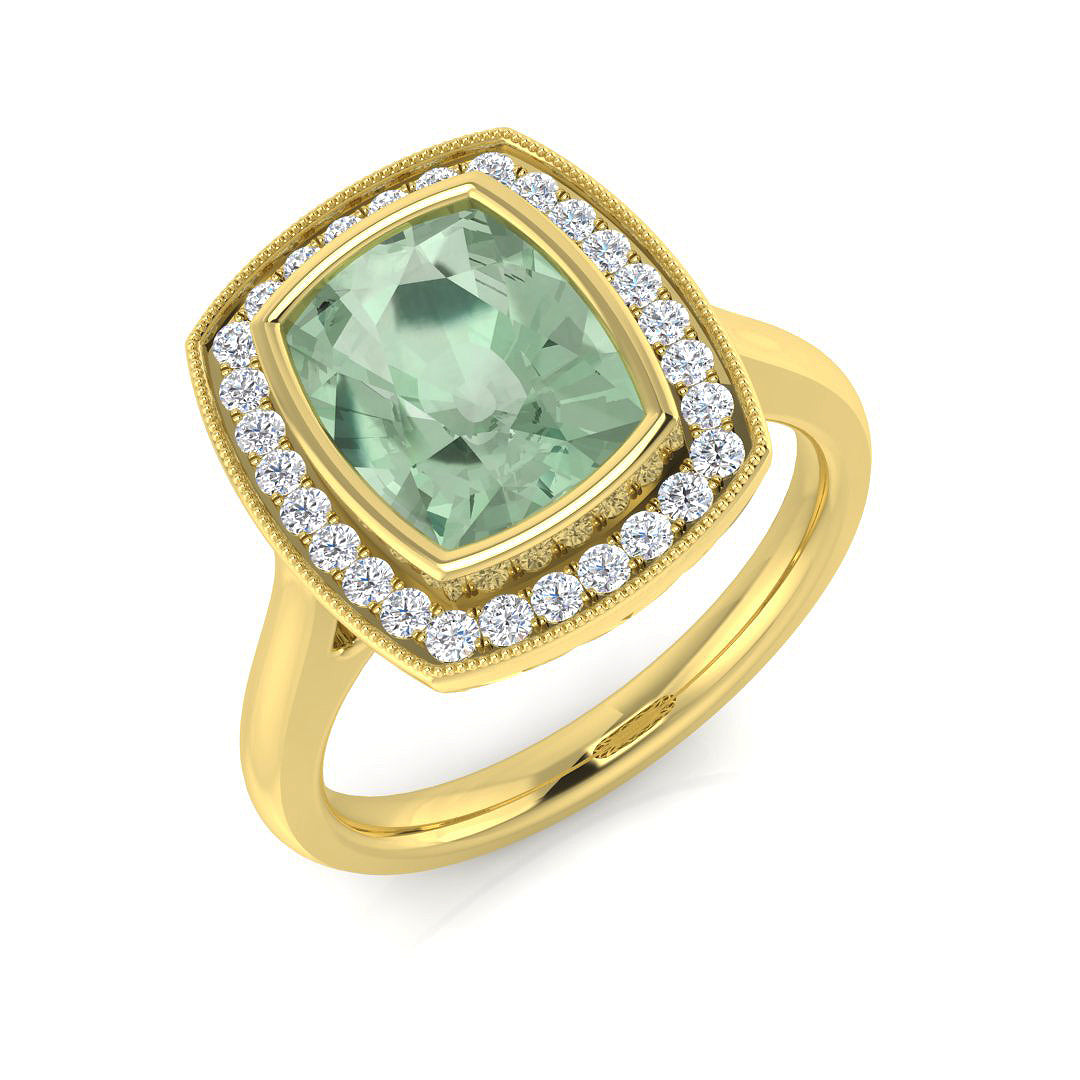Cushion Gemstone Ring