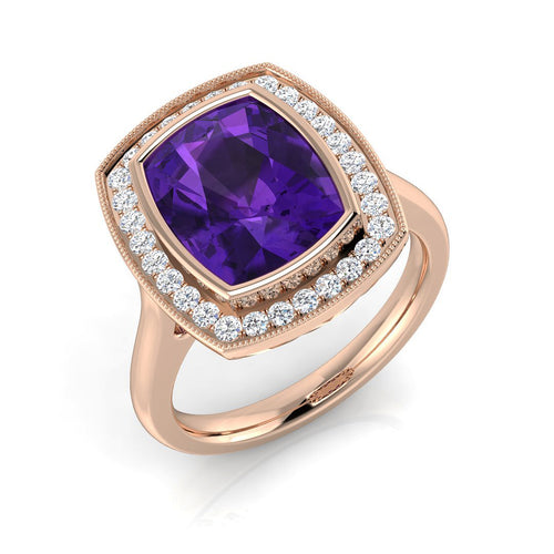 Cushion Gemstone Ring