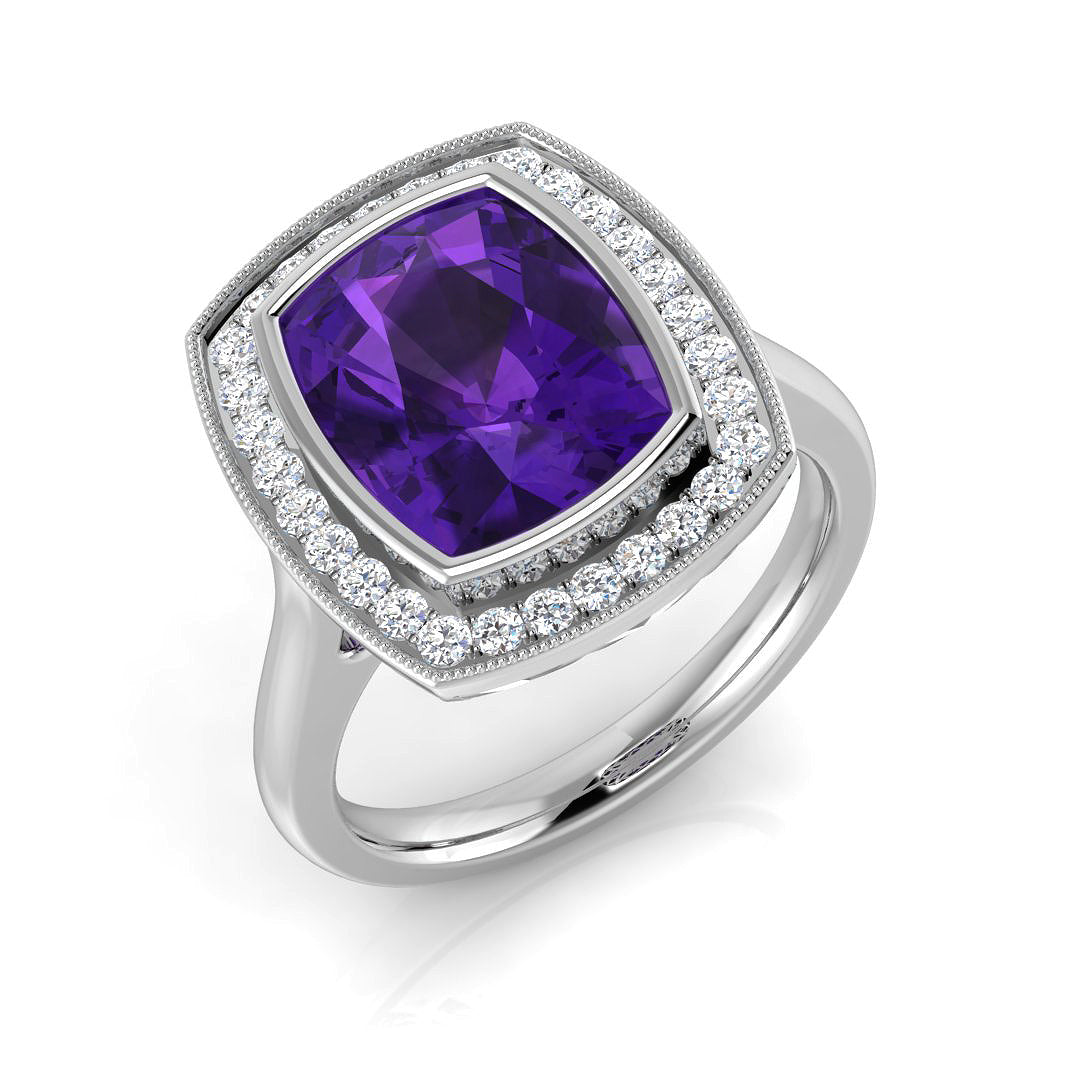 Cushion Gemstone Ring