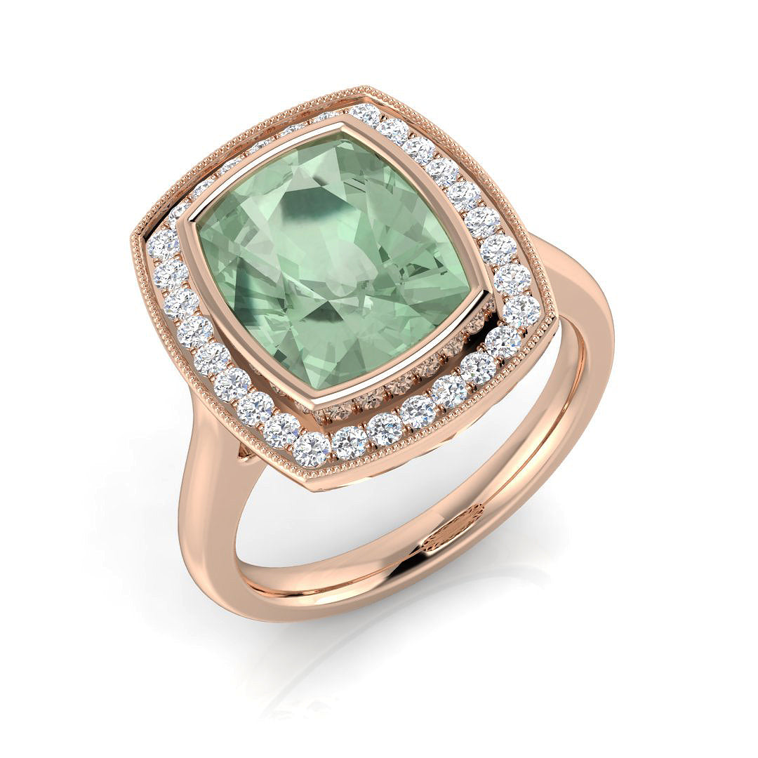Cushion Gemstone Ring