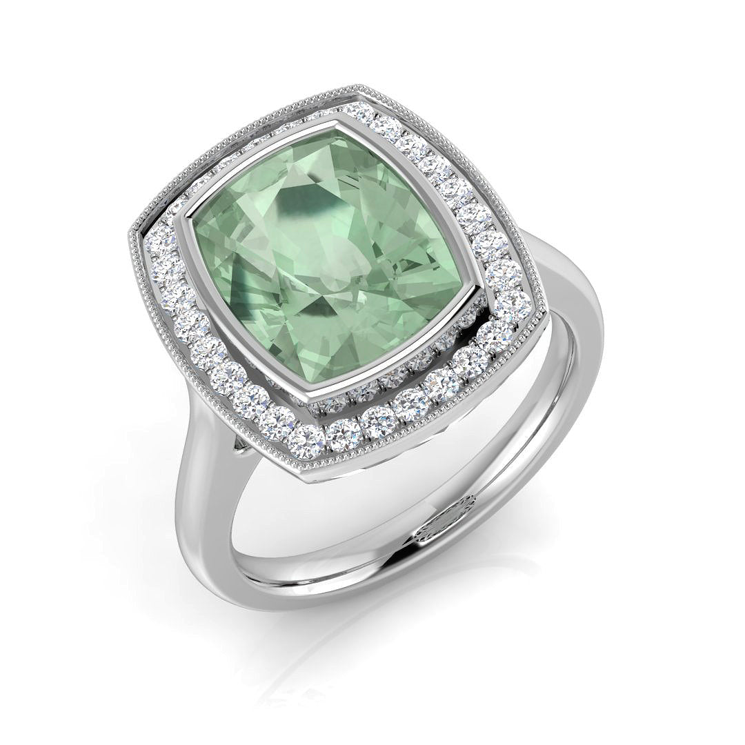 Cushion Gemstone Ring