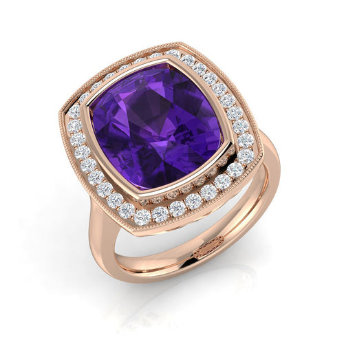 Cushion Gemstone Ring