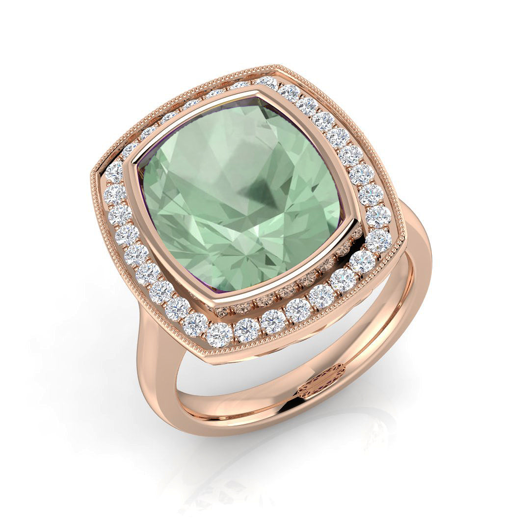 Cushion Gemstone Ring