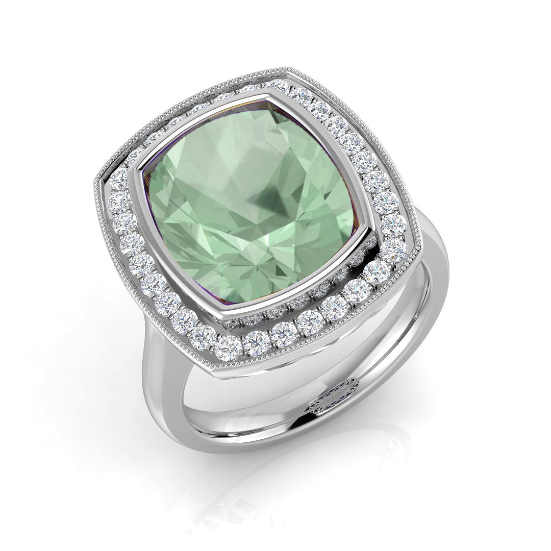 Cushion Gemstone Ring