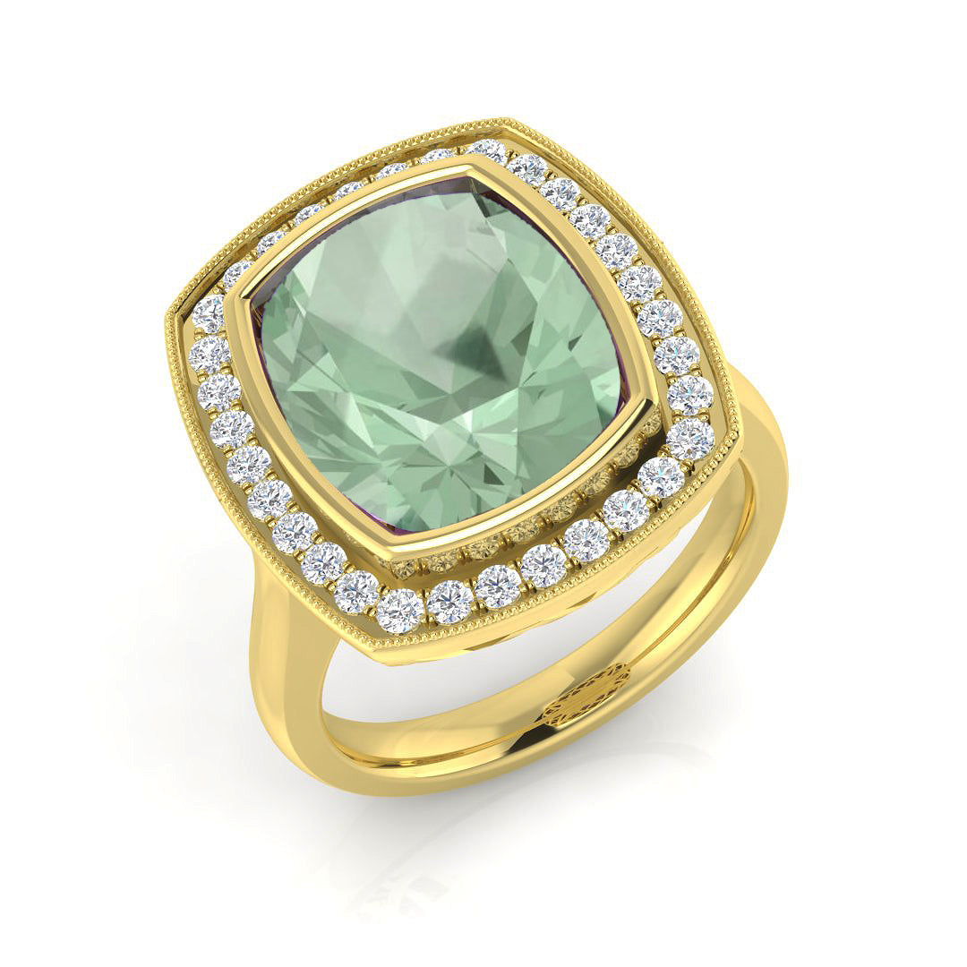 Cushion Gemstone Ring