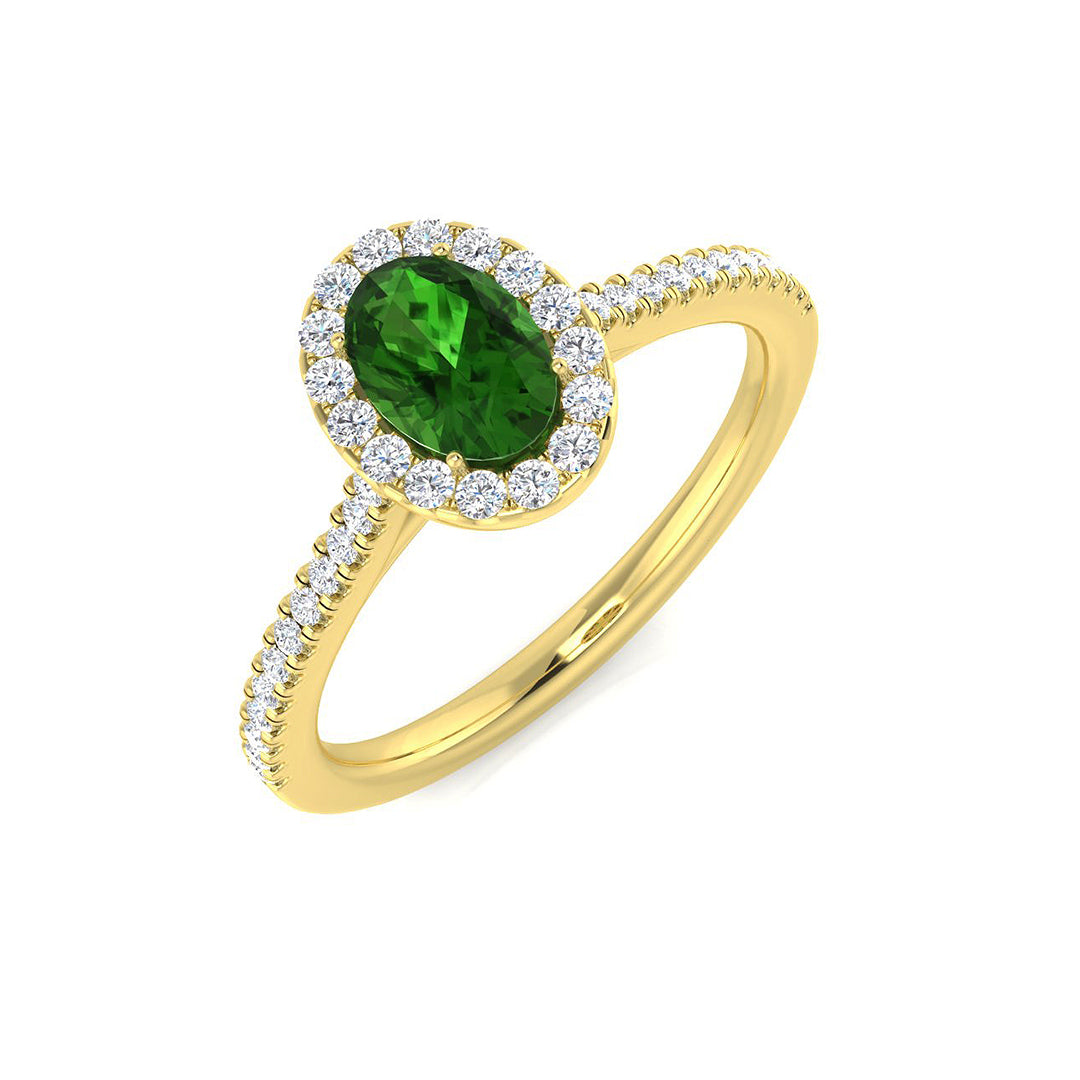 Oval Gemstone Ring