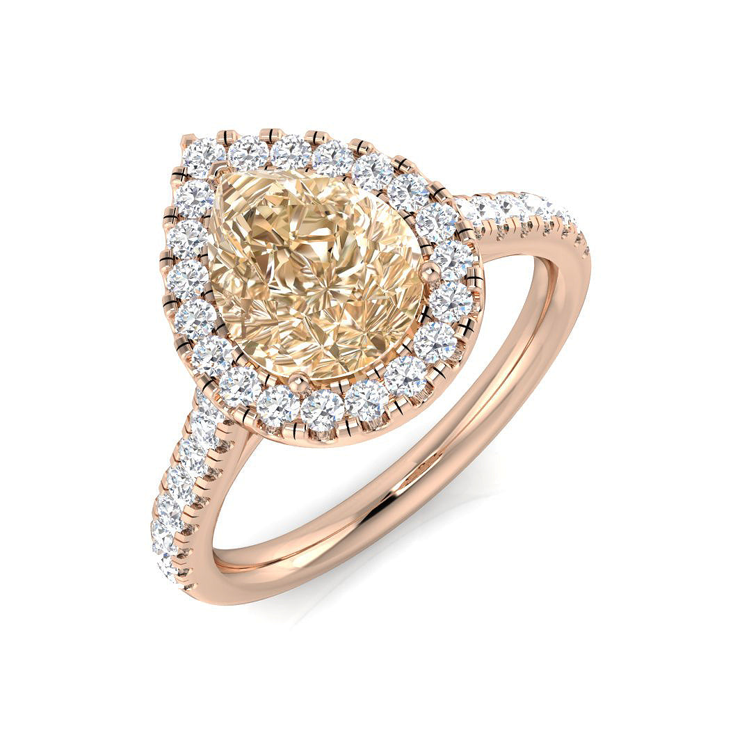 Pear Morganite Ring
