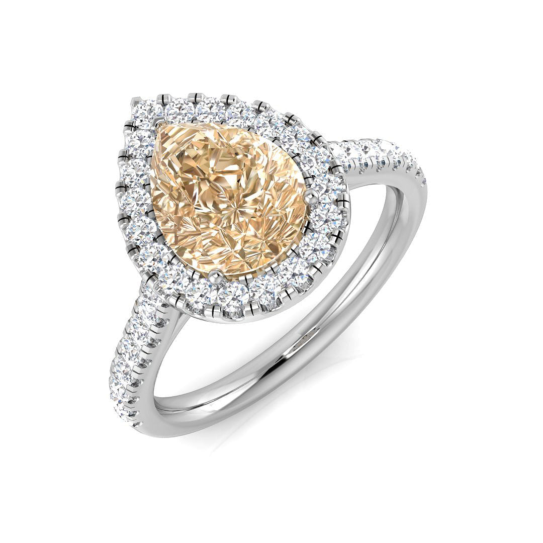 Pear Morganite Ring