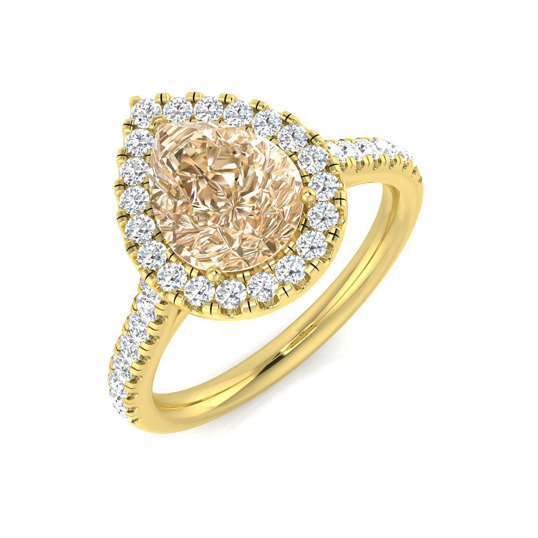Pear Morganite Ring