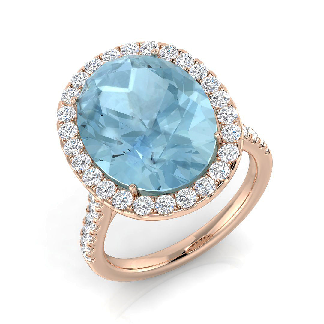 Oval Aquamarine Ring