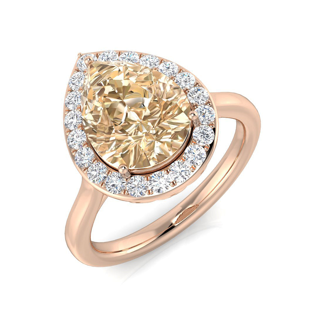 Pear Morganite Ring