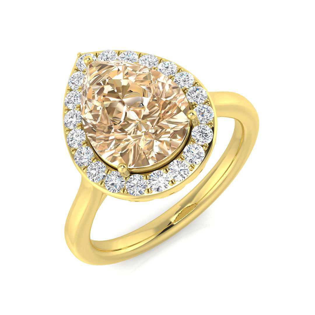 Pear Morganite Ring