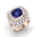 Cushion Tanzanite Ring