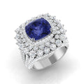Cushion Tanzanite Ring