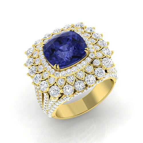 Cushion Tanzanite Ring