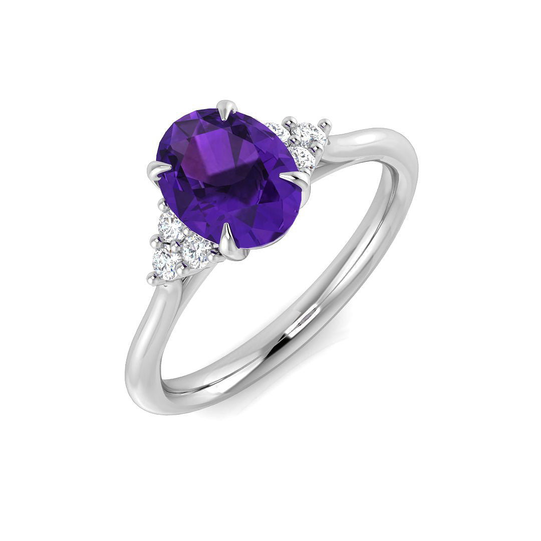 Oval Gemstone Ring