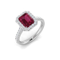 Emerald Cut Multi Sapphire Ring