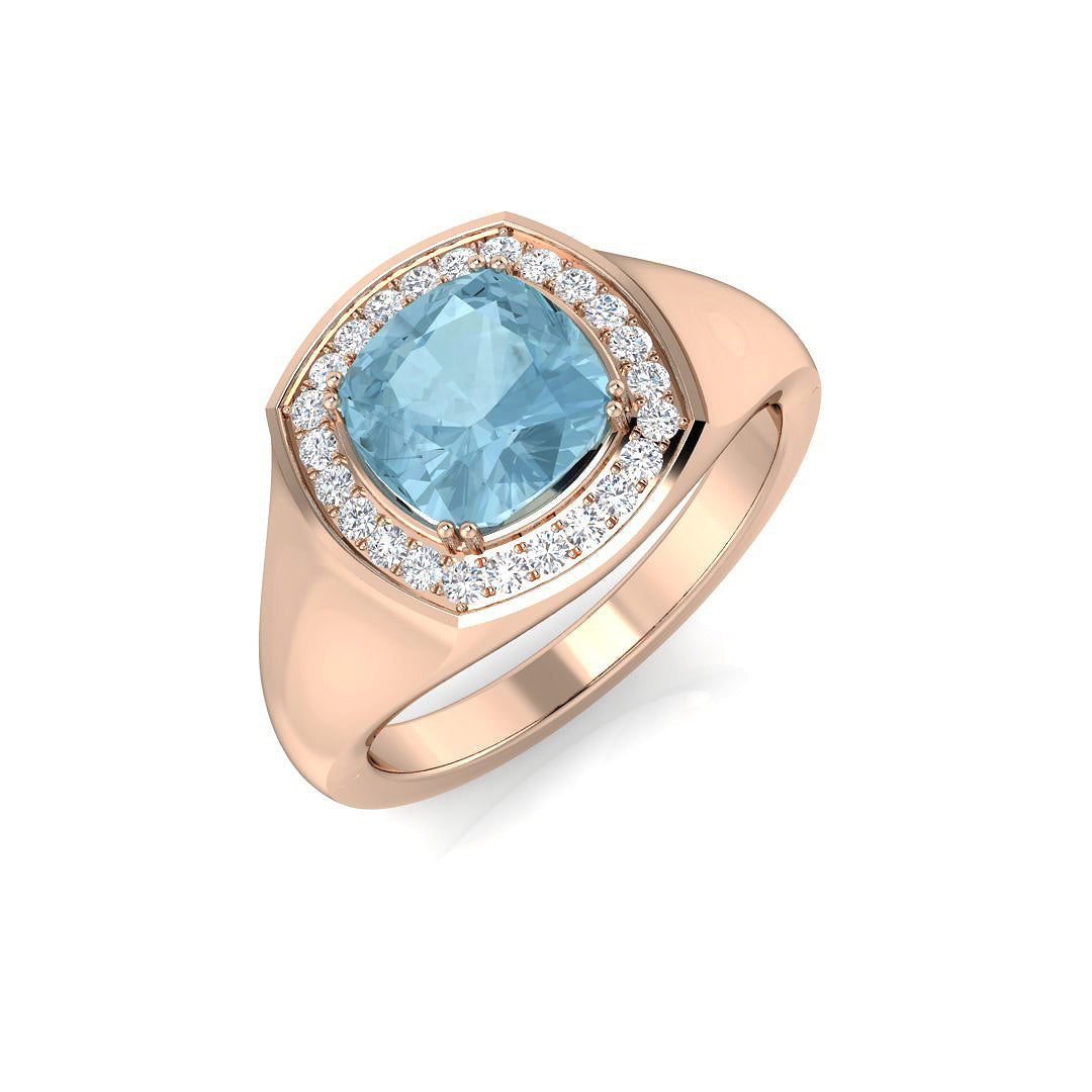 Cushion Gemstone Ring