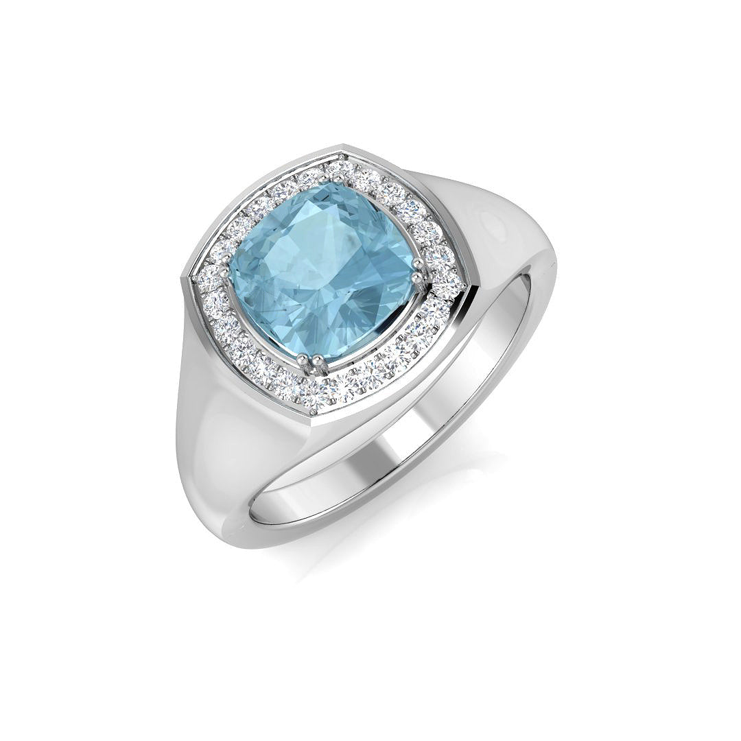 Cushion Gemstone Ring