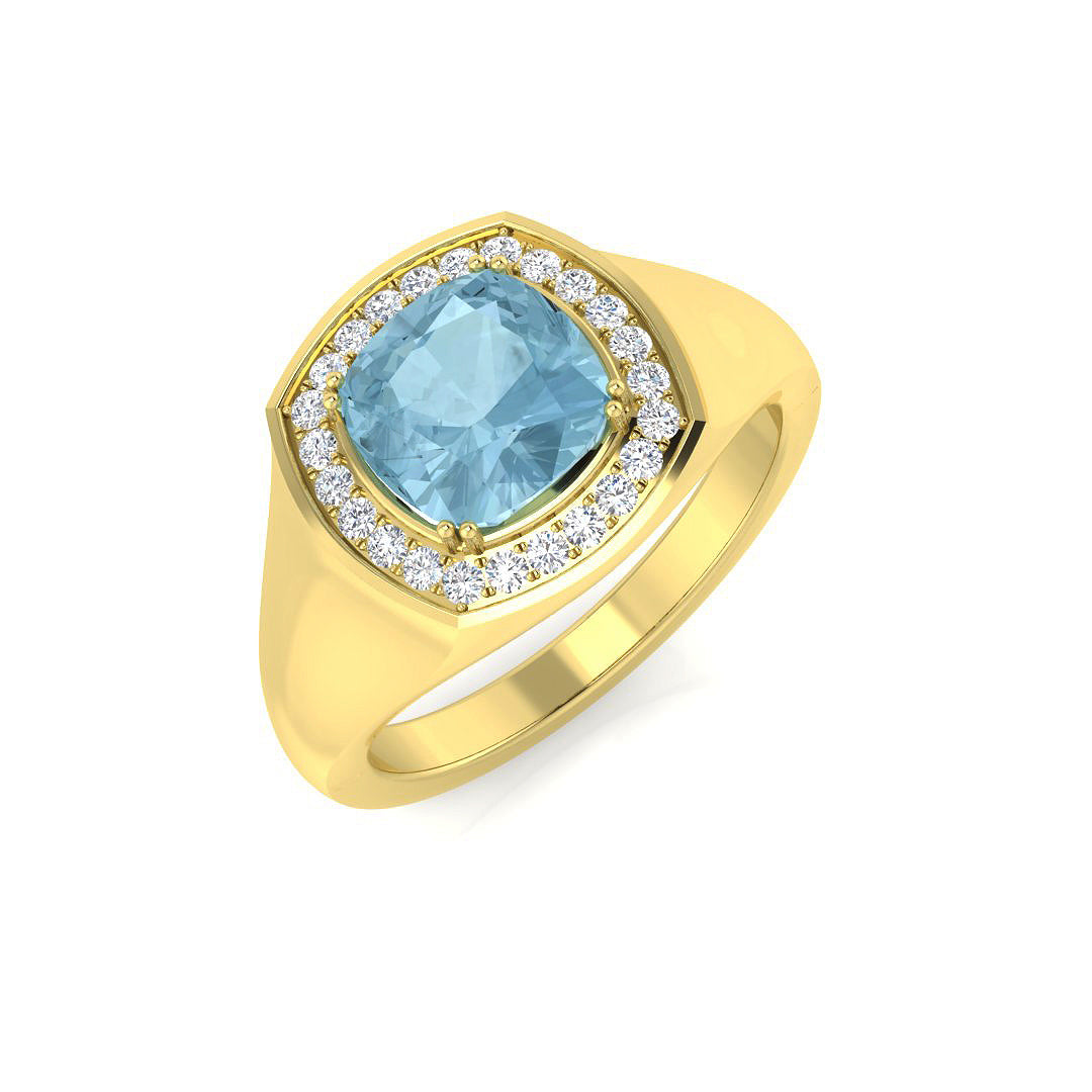 Cushion Gemstone Ring
