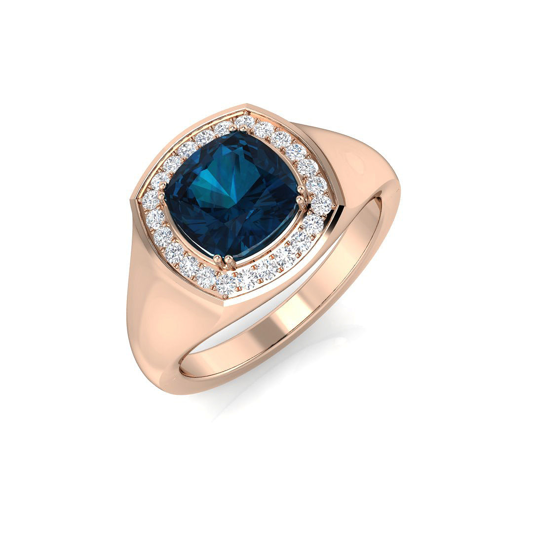 Cushion Gemstone Ring