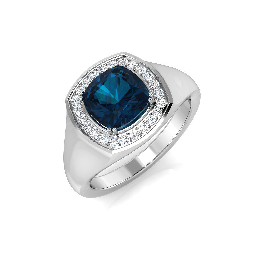 Cushion Gemstone Ring