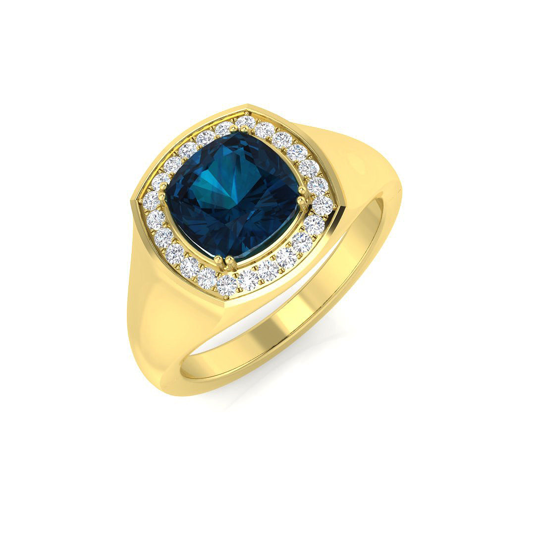 Cushion Gemstone Ring