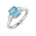 Emerald Cut Aquamarine Ring