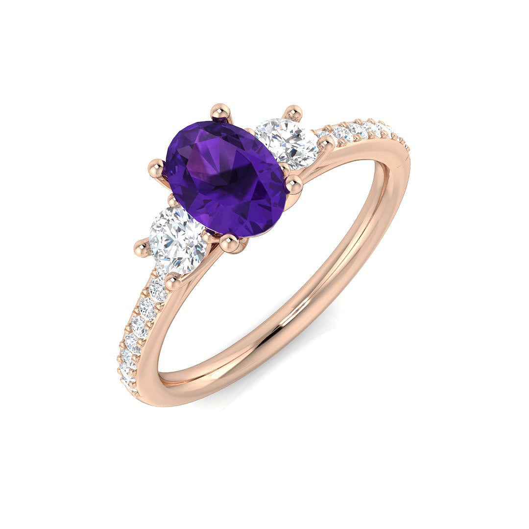 Oval Gemstone Ring