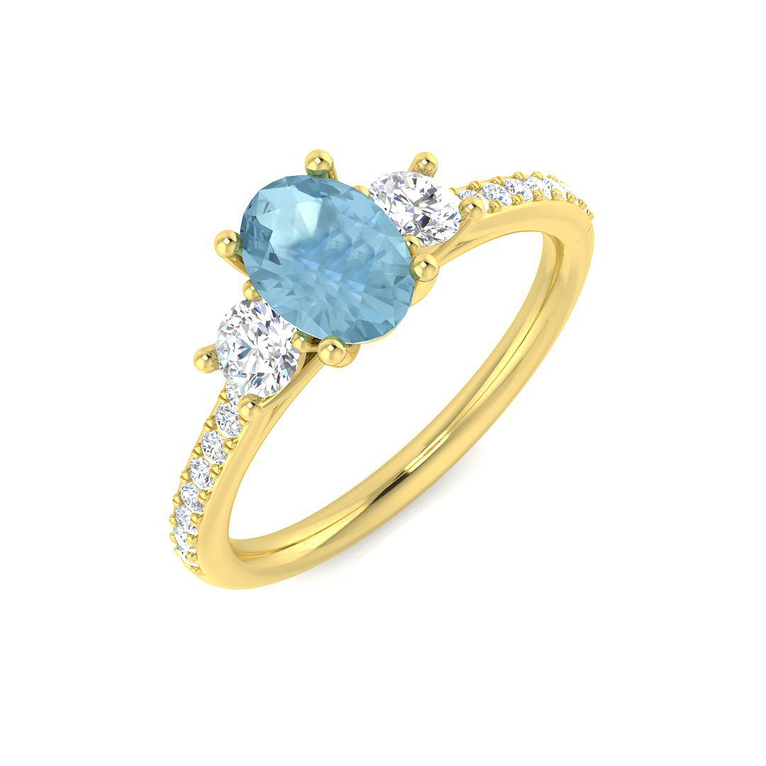 Oval Gemstone Ring