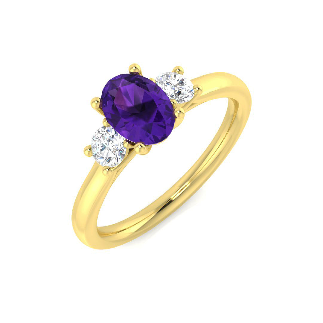 Oval Gemstone Ring