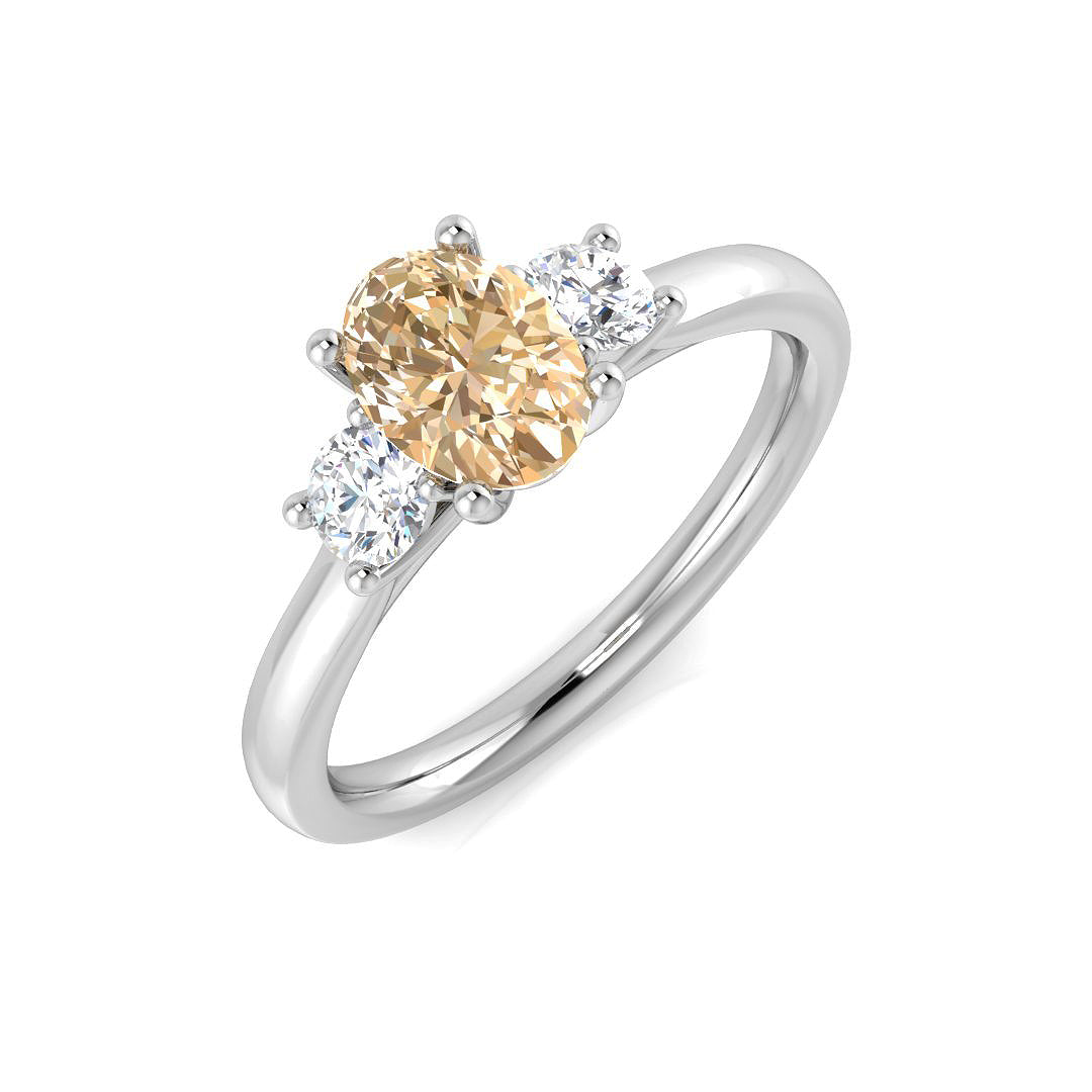 Oval Gemstone Ring
