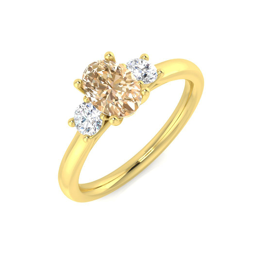 Oval Gemstone Ring
