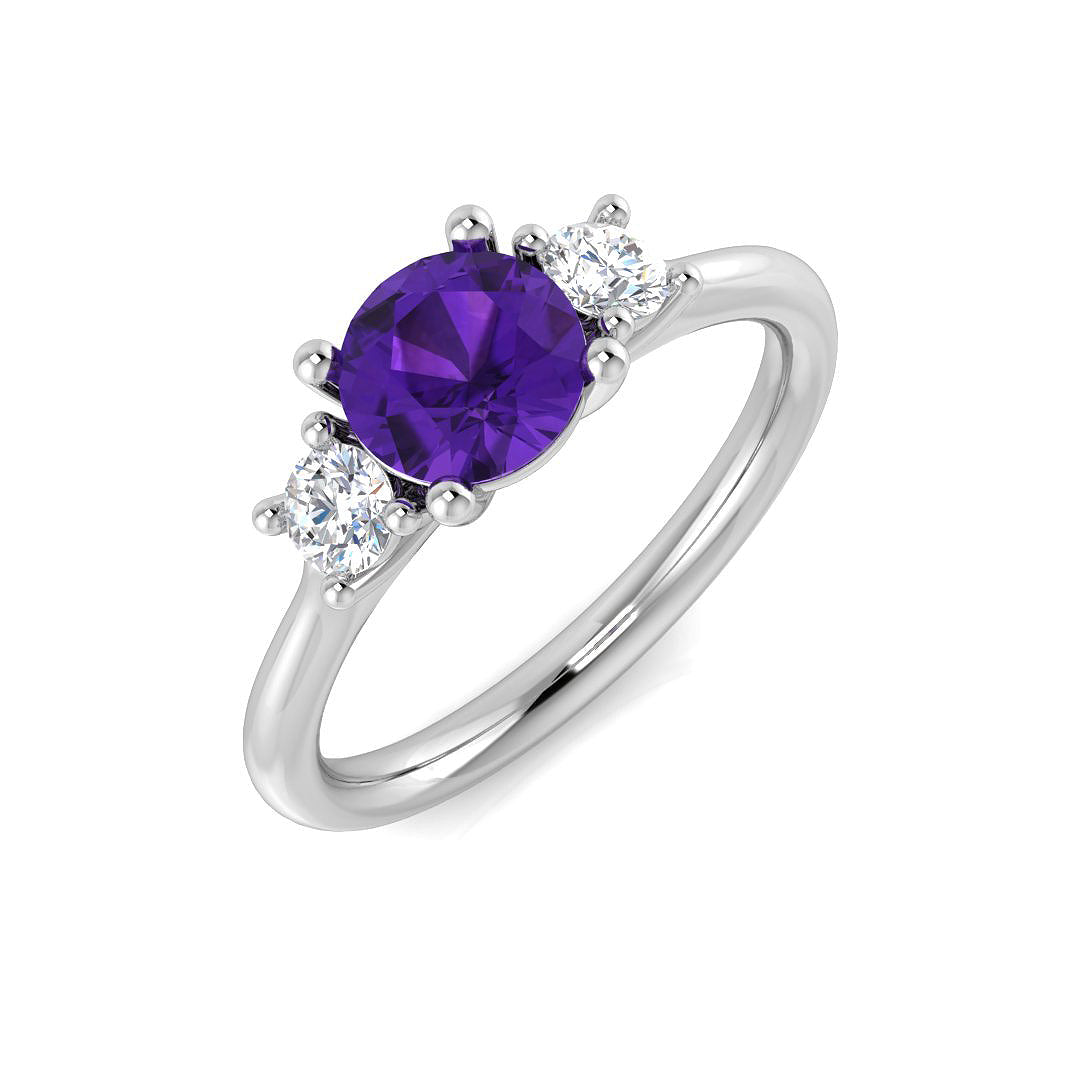 Round Gemstone Ring