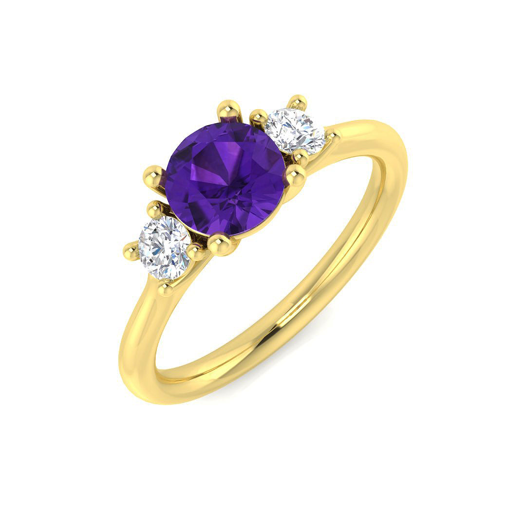 Round Gemstone Ring