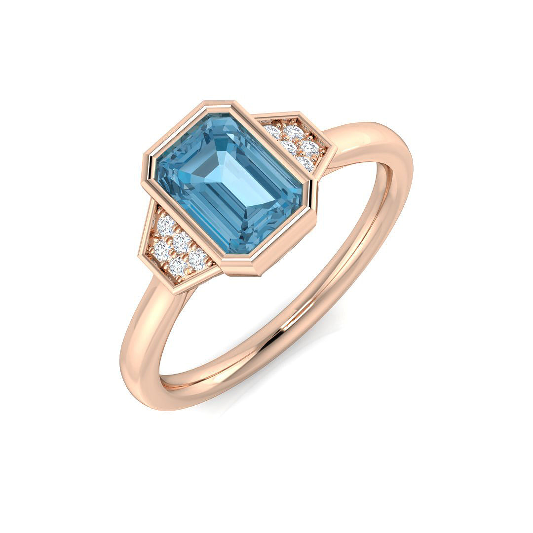 Emerald Cut Gemstone Ring