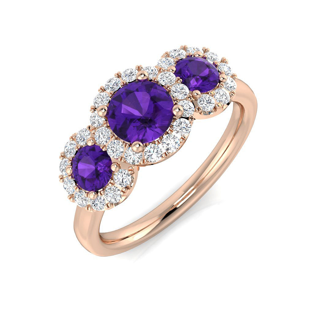 Round Gemstone Ring