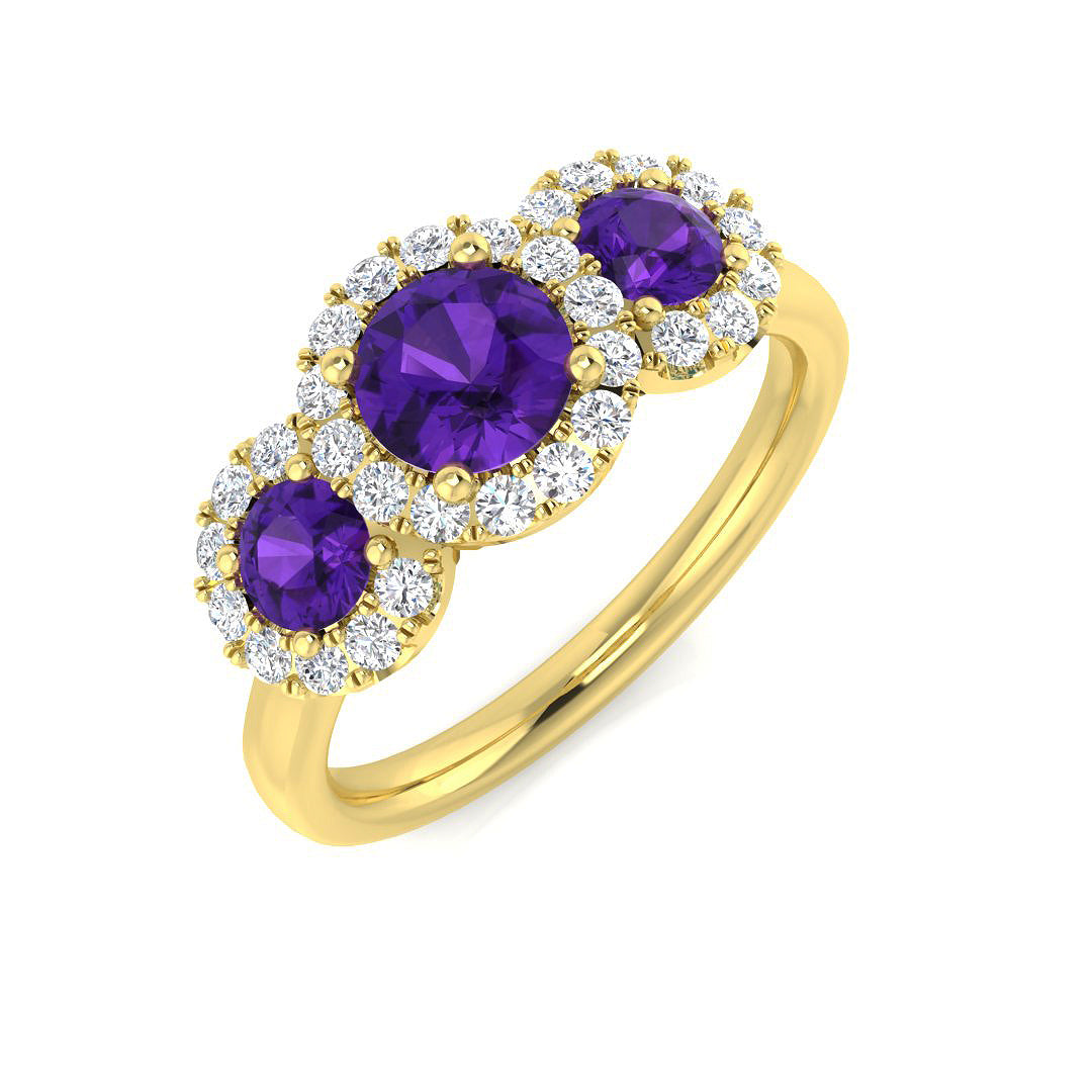 Round Gemstone Ring