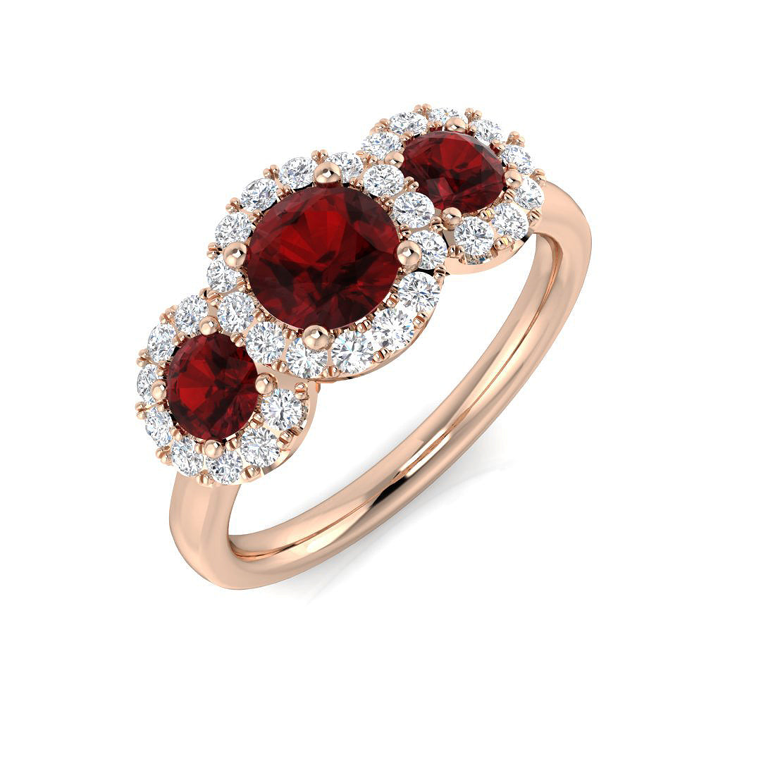 Round Gemstone Ring