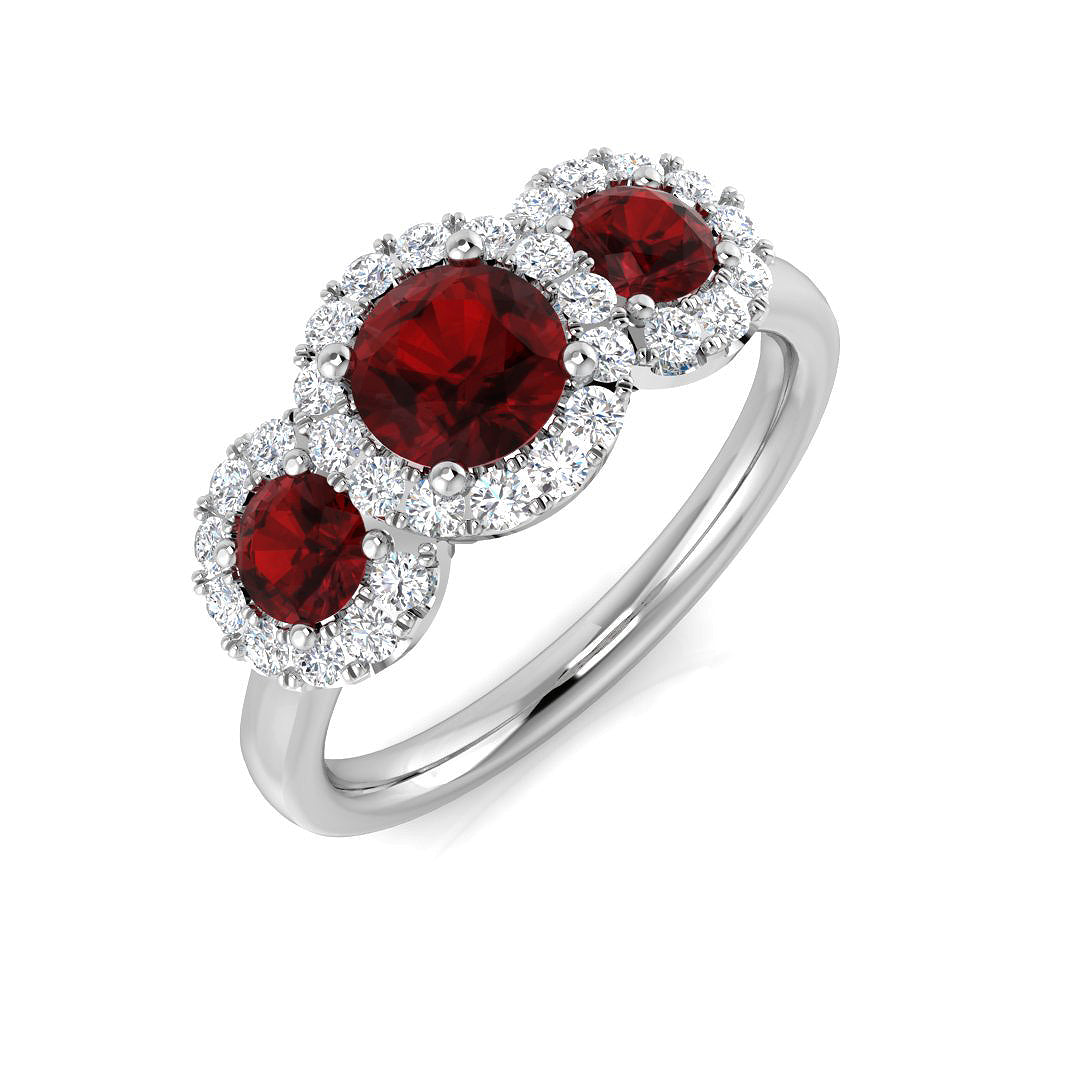 Round Gemstone Ring