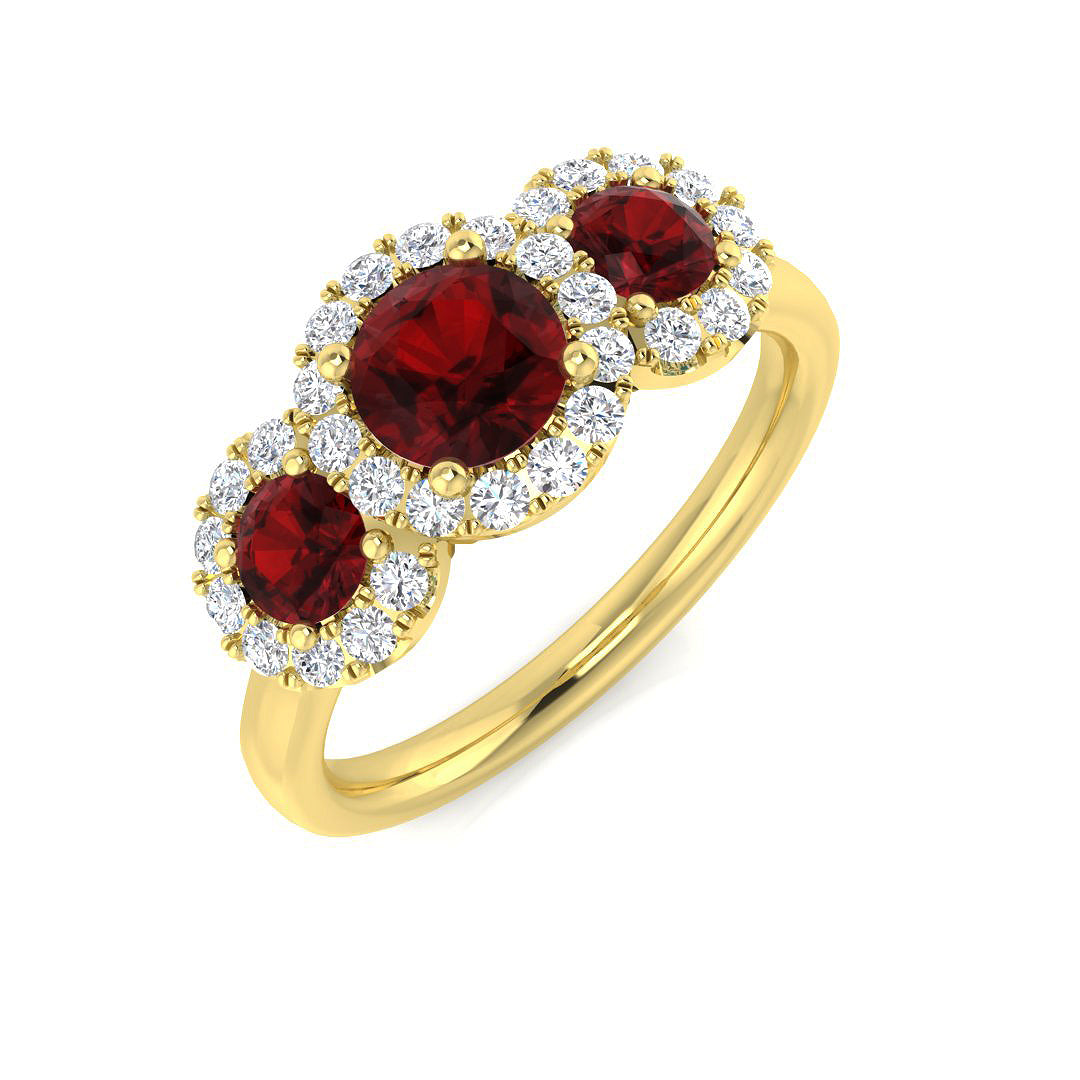 Round Gemstone Ring