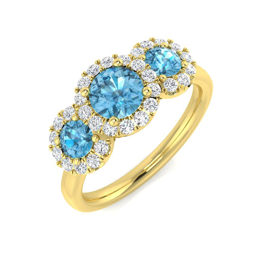 Round Gemstone Ring