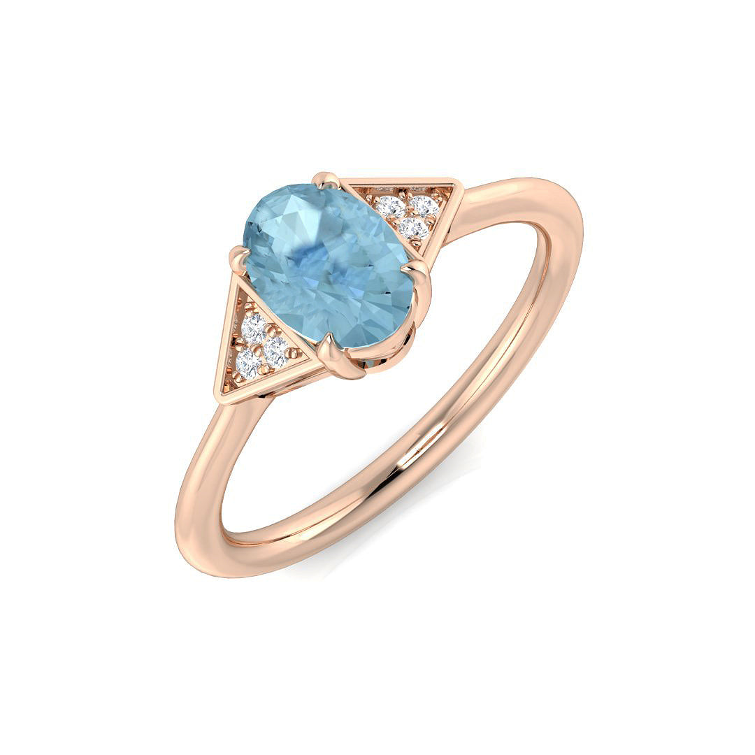 Oval Gemstone Ring