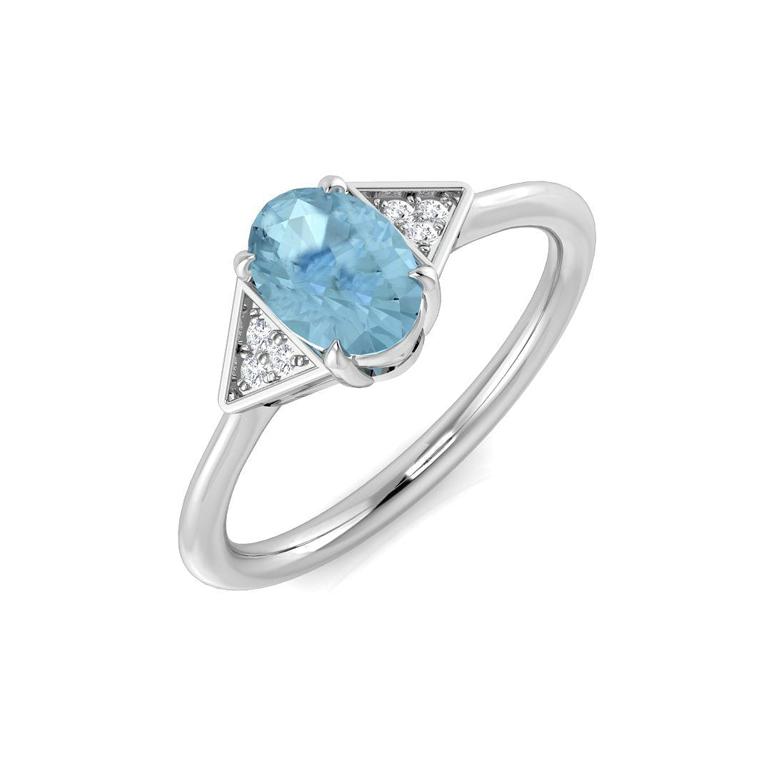 Oval Gemstone Ring