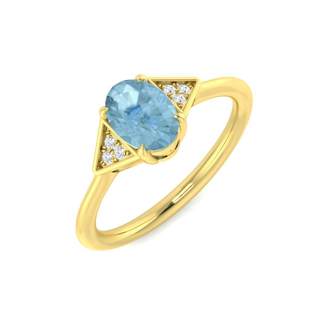 Oval Gemstone Ring