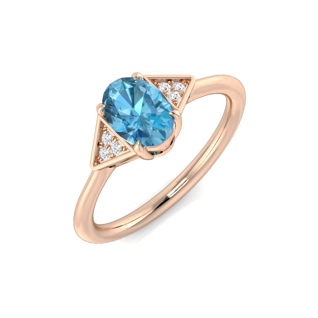 Oval Gemstone Ring