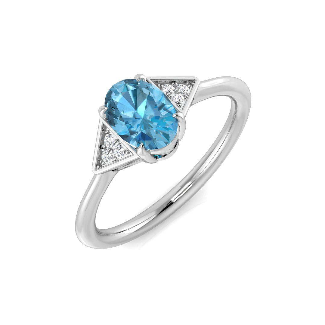 Oval Gemstone Ring