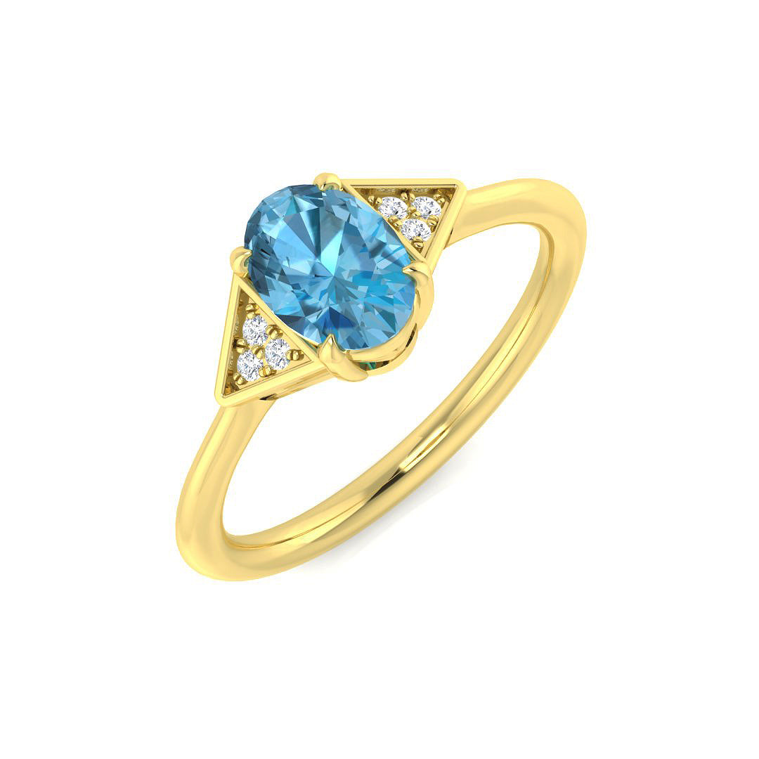 Oval Gemstone Ring