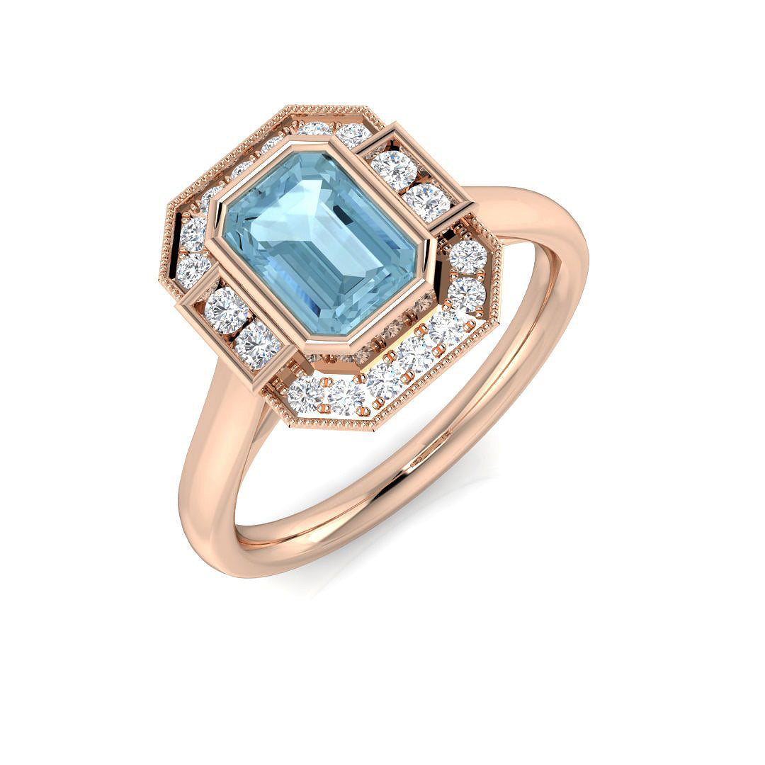 Emerald Cut Gemstone Ring